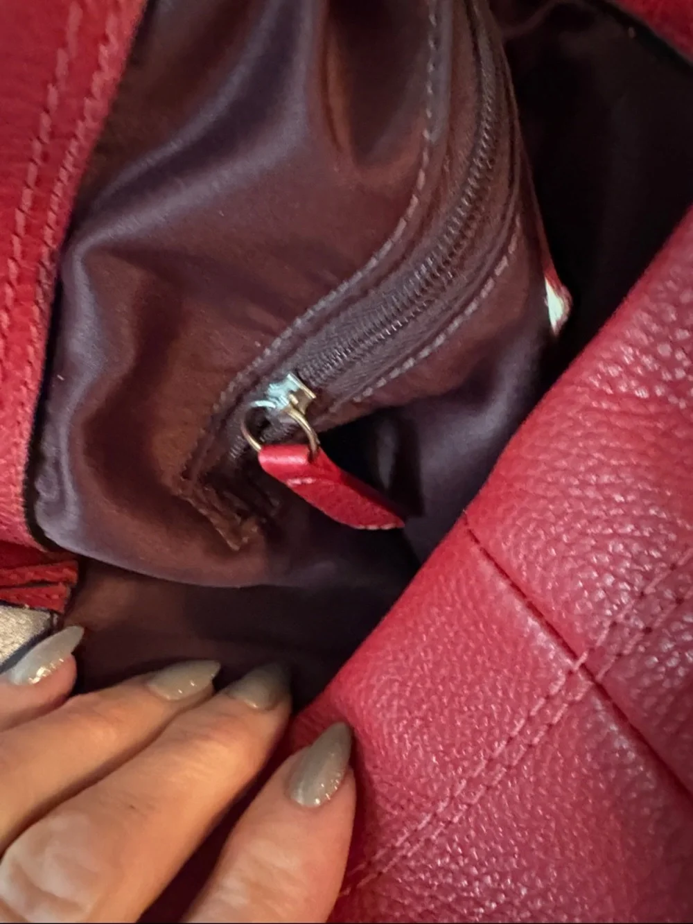 Coach Penelope Hobo Shoulder bag red pebbled leather August 2011 F16535 - Picture 13 of 15
